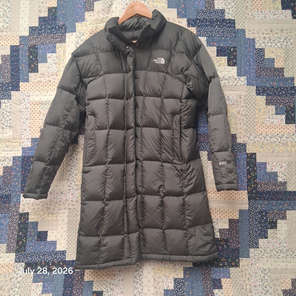 The North Face Metropolis Parka Womens Medium Gray 600 Fill Down Long Puffer